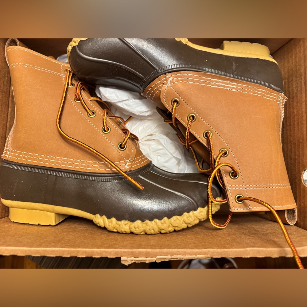 L.L. Bean Brown and Black Waterproof Duck Boots